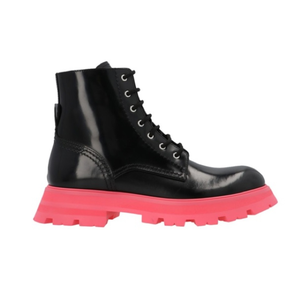 Alexander McQueen Brushed Leather Combat Boots-NWT!